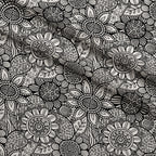 Doodle Garden Pattern 10 Fleece Fabric — fleece fabric folded close-up preview (mv-fleece-v1:lying)