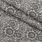 Doodle Garden Pattern 2 Fleece Fabric — fleece fabric folded close-up preview (mv-fleece-v1:lying)