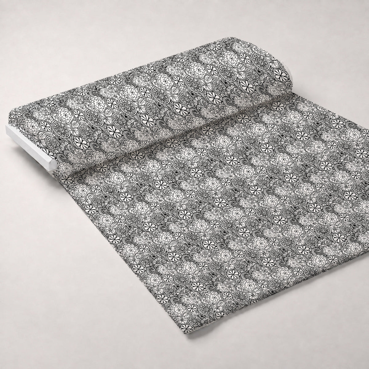 Doodle Garden Pattern 3 Fleece Fabric — fleece fabric unrolled bolt preview (mv-fleece-v1:bolt)
