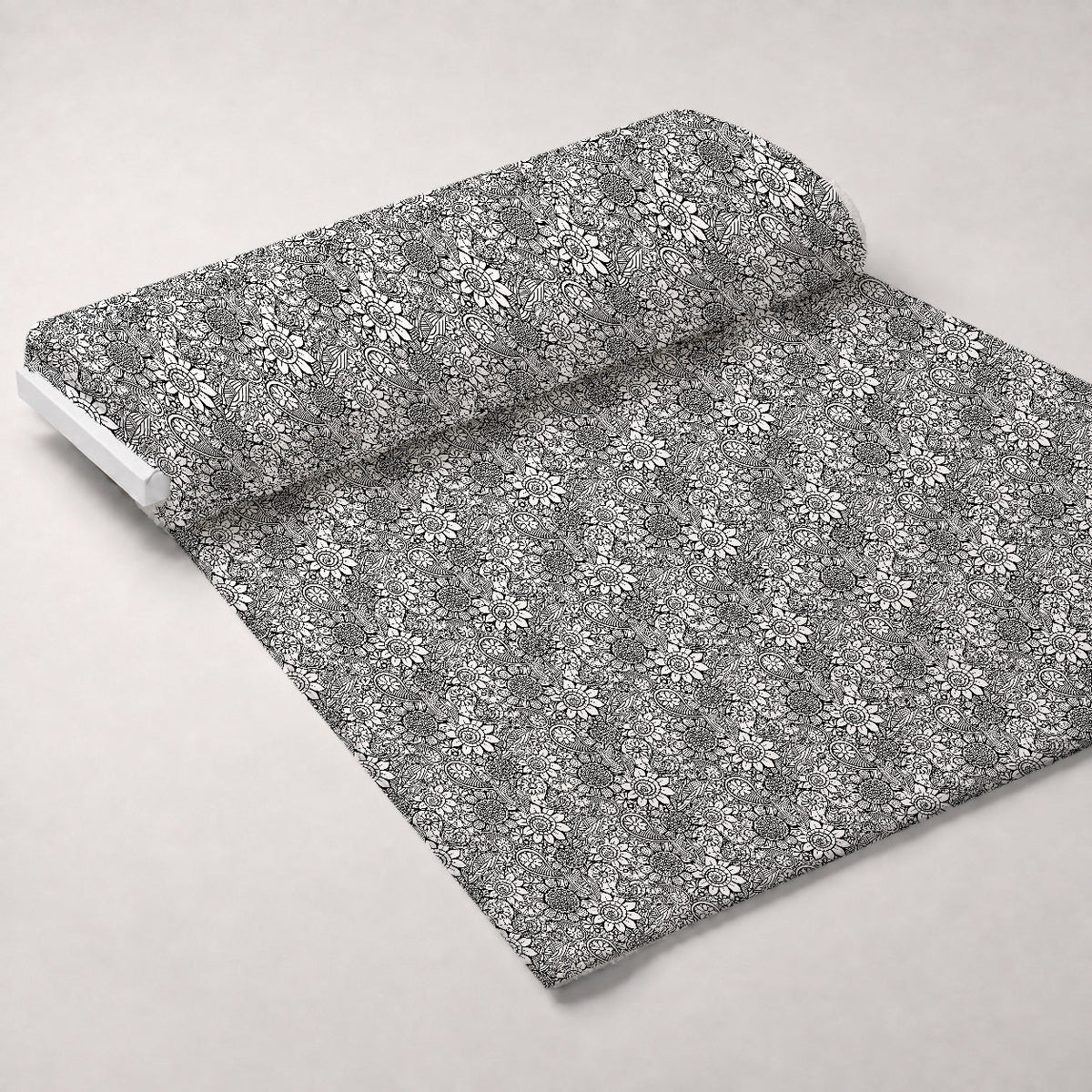 Doodle Garden Pattern 5 Fleece Fabric — fleece fabric unrolled bolt preview (mv-fleece-v1:bolt)