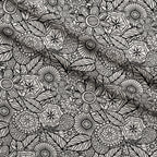 Doodle Garden Pattern 6 Fleece Fabric — fleece fabric folded close-up preview (mv-fleece-v1:lying)