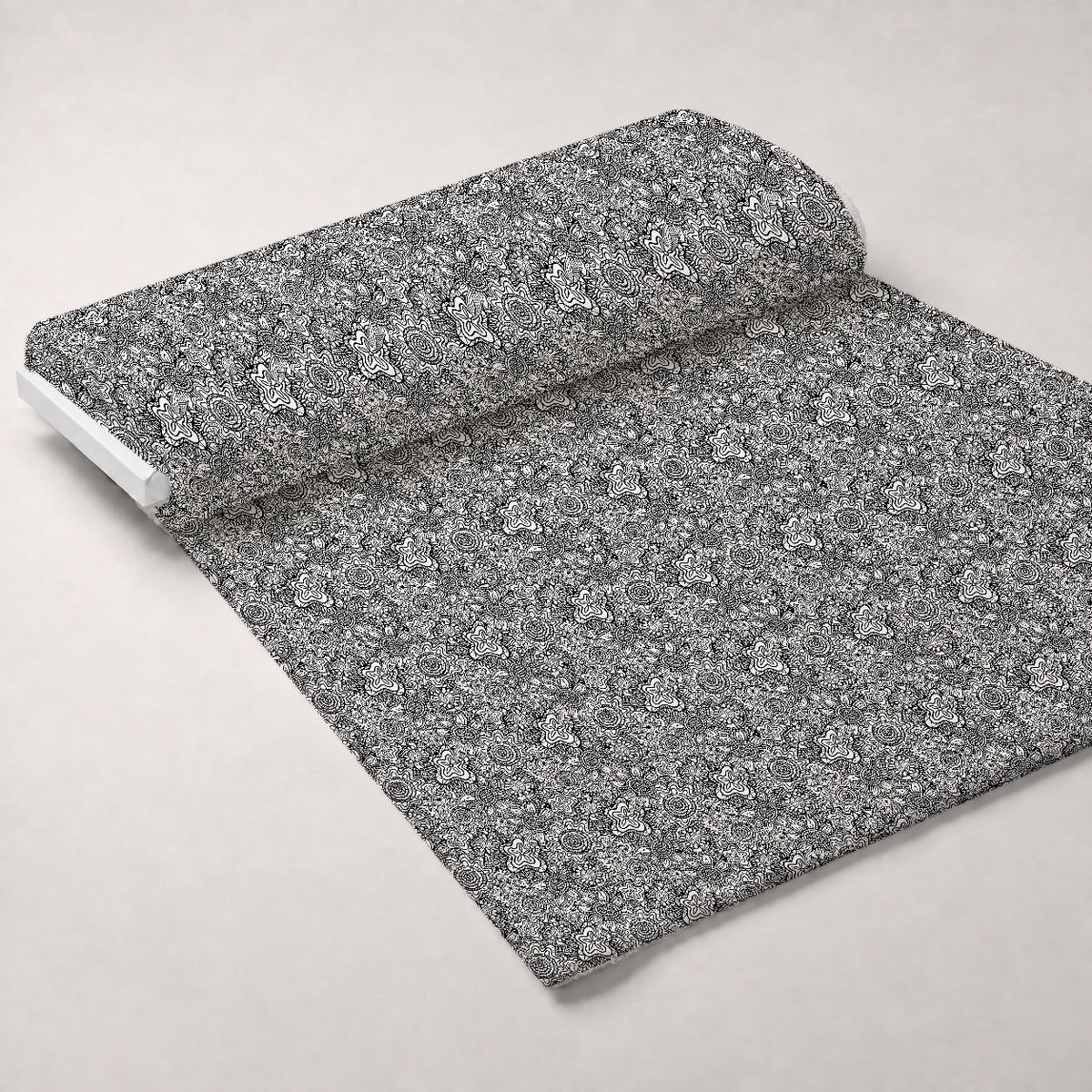 Doodle Garden Pattern 7 Fleece Fabric — fleece fabric unrolled bolt preview (mv-fleece-v1:bolt)