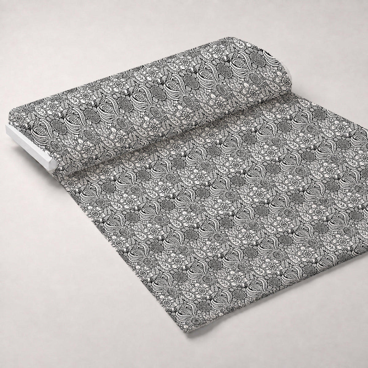 Doodle Garden Pattern 8 Fleece Fabric — fleece fabric unrolled bolt preview (mv-fleece-v1:bolt)
