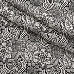 Doodle Garden Pattern 8 Fleece Fabric — fleece fabric folded close-up preview (mv-fleece-v1:lying)