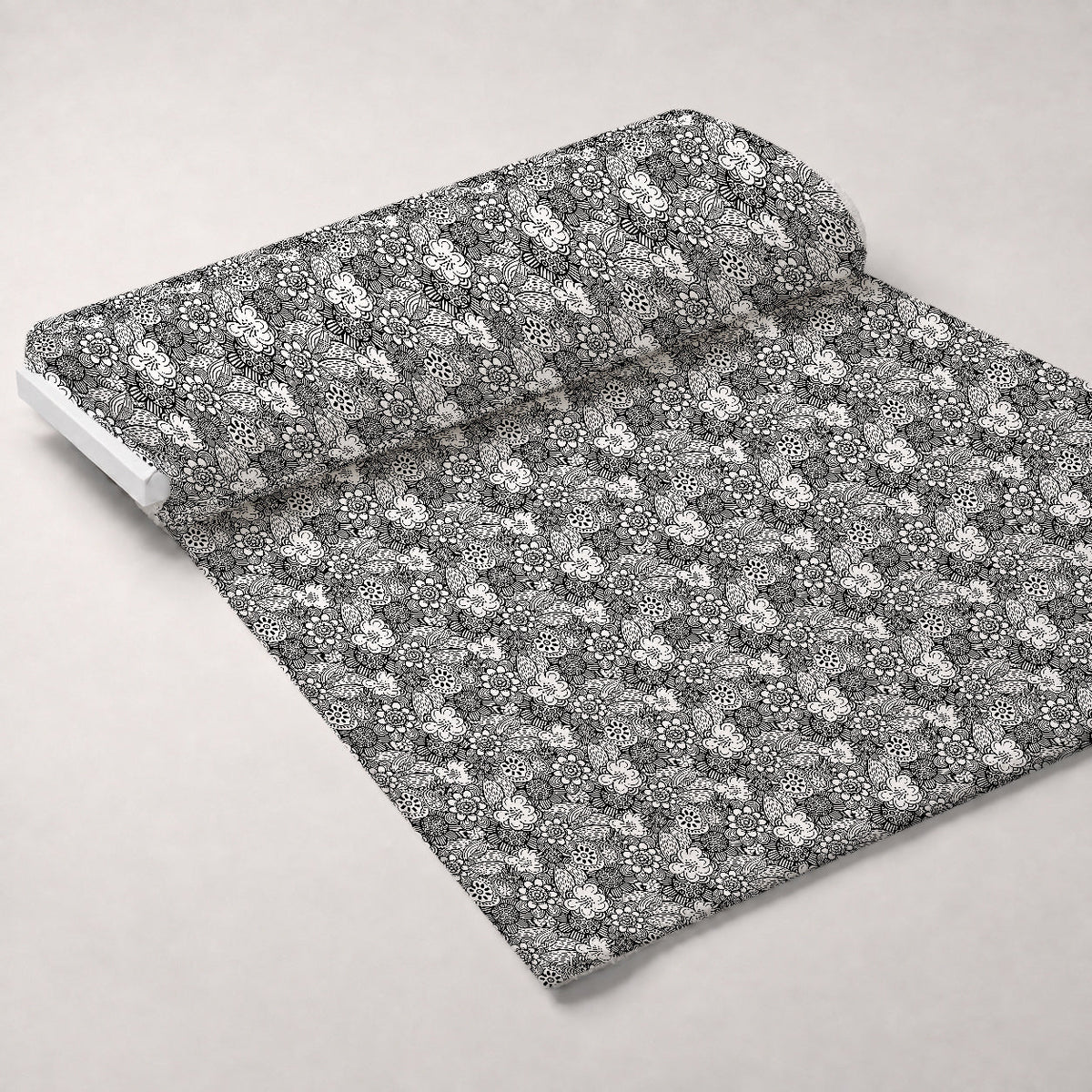 Doodle Garden Pattern 9 Fleece Fabric — fleece fabric unrolled bolt preview (mv-fleece-v1:bolt)