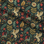 Dragon Garden Pattern 10 Fleece Fabric — fleece fabric folded close-up preview (mv-fleece-v1:lying)