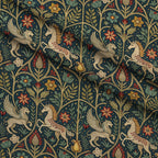 Dragon Garden Pattern 2 Fleece Fabric — fleece fabric folded close-up preview (mv-fleece-v1:lying)