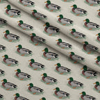 Drakes and Lilies Pattern 12 Fleece Fabric — fleece fabric folded close-up preview (mv-fleece-v1:lying)
