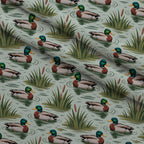 Drakes and Lilies Pattern 9 Fleece Fabric — fleece fabric folded close-up preview (mv-fleece-v1:lying)