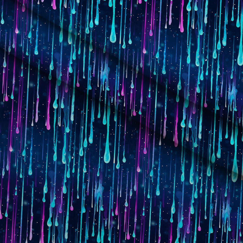 Dripping Blue Liquid Pattern 3 Fleece Fabric — fleece fabric folded close-up preview (mv-fleece-v1:lying)