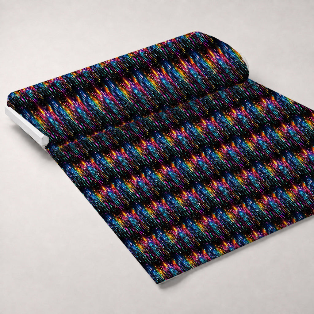 Dripping Rainbow Liquid Pattern 3 Fleece Fabric — fleece fabric unrolled bolt preview (mv-fleece-v1:bolt)