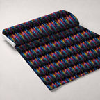 Dripping Rainbow Liquid Pattern 3 Fleece Fabric — fleece fabric unrolled bolt preview (mv-fleece-v1:bolt)