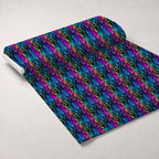 Dripping Rainbow Liquid Pattern 4 Fleece Fabric — fleece fabric unrolled bolt preview (mv-fleece-v1:bolt)