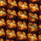 Dusk Silhouettes Pattern 5 Fleece Fabric — fleece fabric folded close-up preview (mv-fleece-v1:lying)