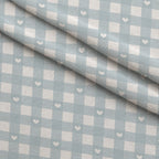 Dusty Blue Hearts Pattern 14 Fleece Fabric — fleece fabric folded close-up preview (mv-fleece-v1:lying)
