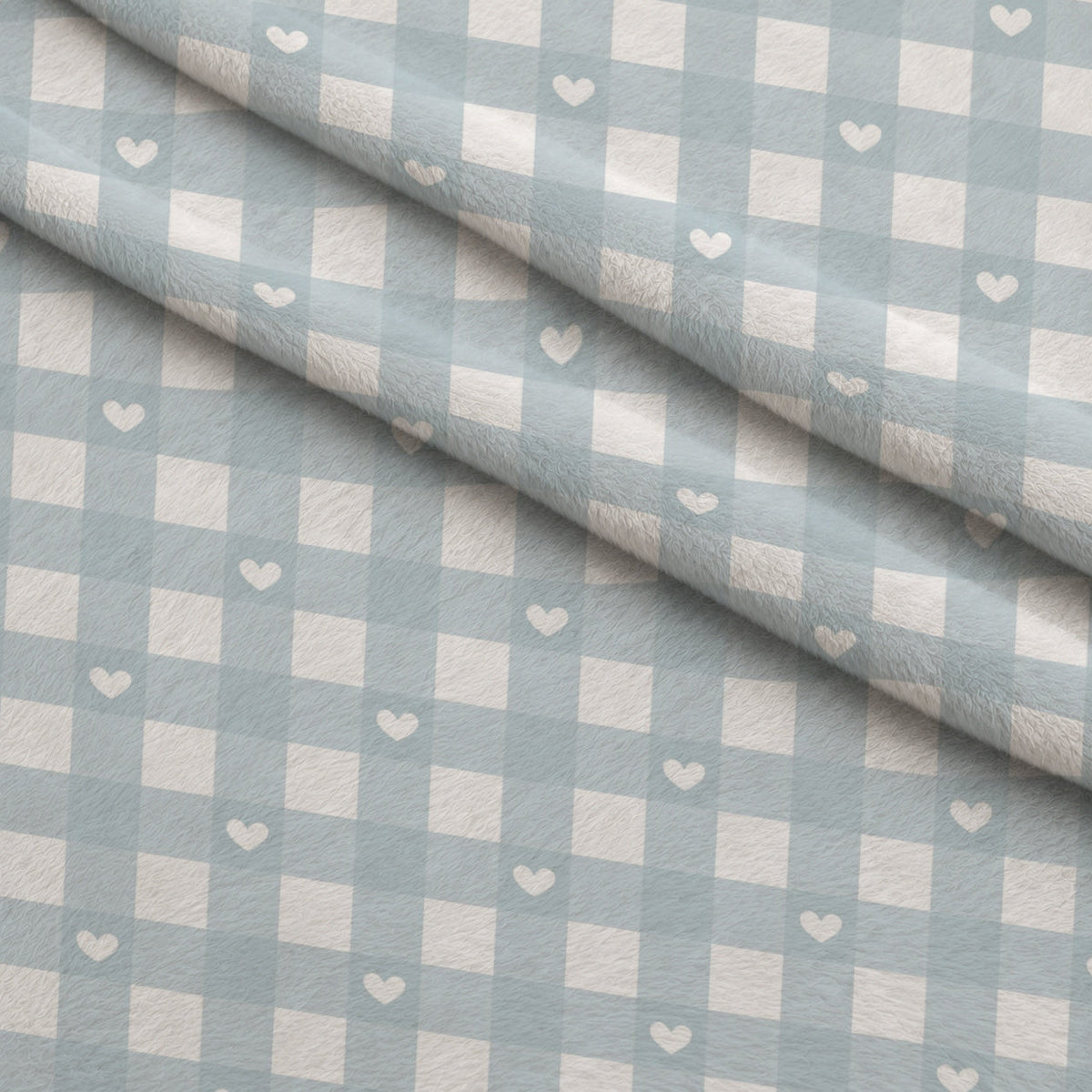 Dusty Blue Hearts Pattern 14 Fleece Fabric — fleece fabric folded close-up preview (mv-fleece-v1:lying)