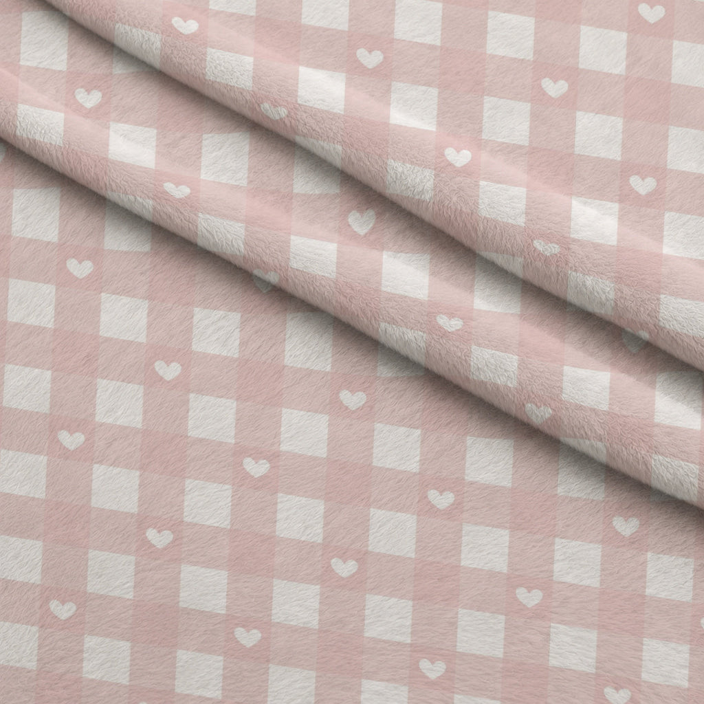 Dusty Blue Hearts Pattern 6 Fleece Fabric — fleece fabric folded close-up preview (mv-fleece-v1:lying)