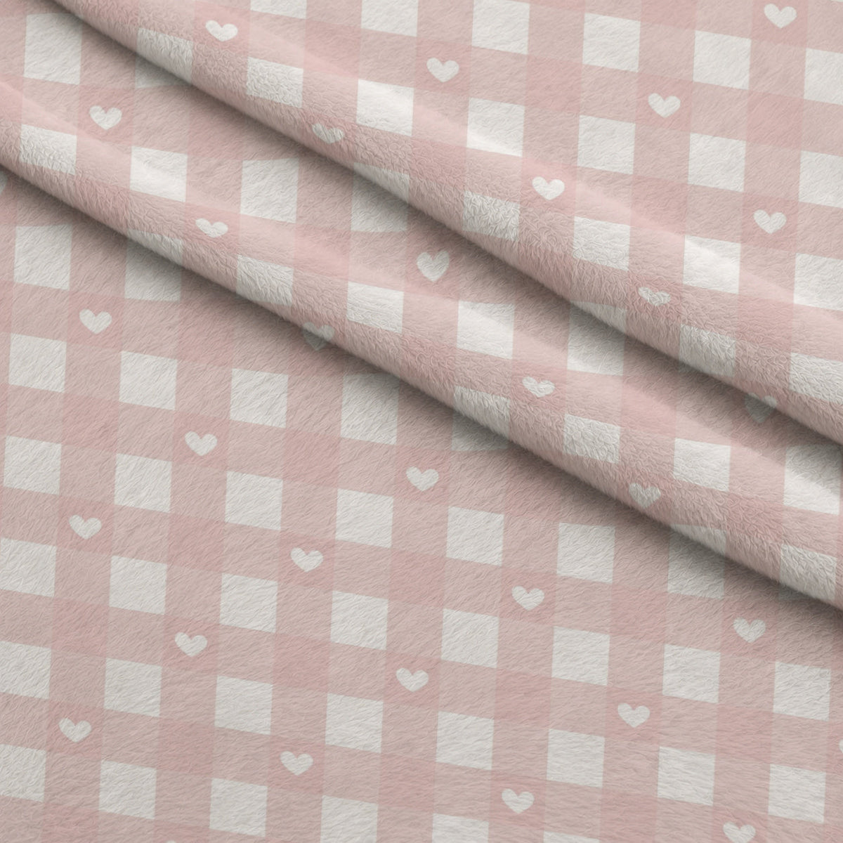 Dusty Blue Hearts Pattern 6 Fleece Fabric — fleece fabric folded close-up preview (mv-fleece-v1:lying)