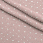 Dusty Blue Hearts Pattern 7 Fleece Fabric — fleece fabric folded close-up preview (mv-fleece-v1:lying)