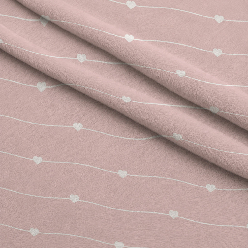 Dusty Blue Hearts Pattern 8 Fleece Fabric — fleece fabric folded close-up preview (mv-fleece-v1:lying)