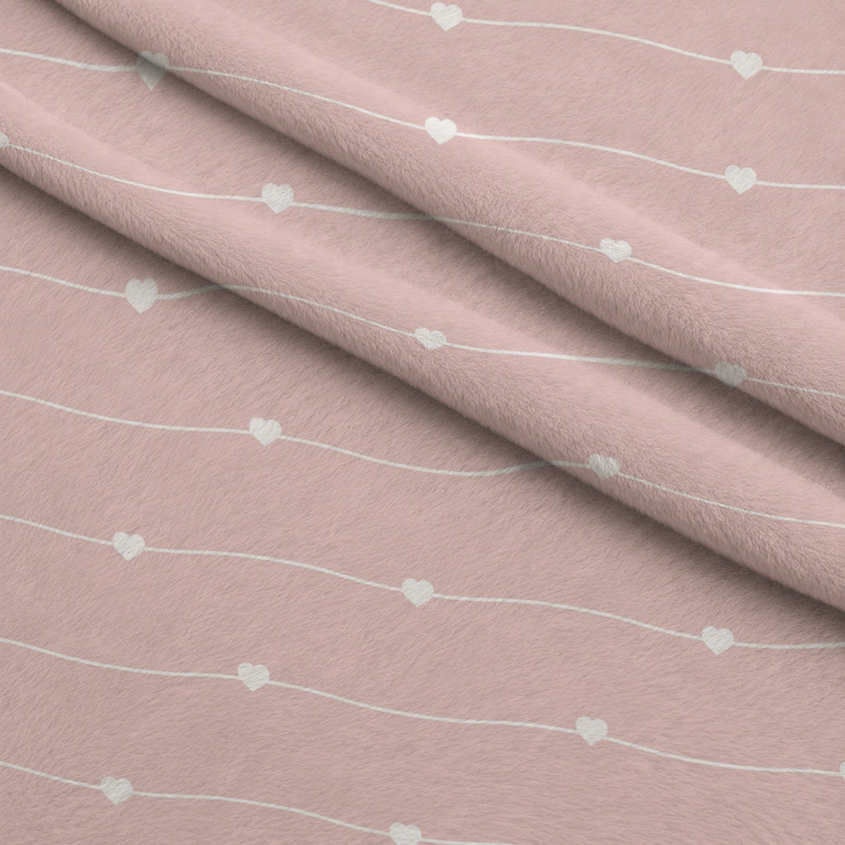 Dusty Blue Hearts Pattern 8 Fleece Fabric — fleece fabric folded close-up preview (mv-fleece-v1:lying)