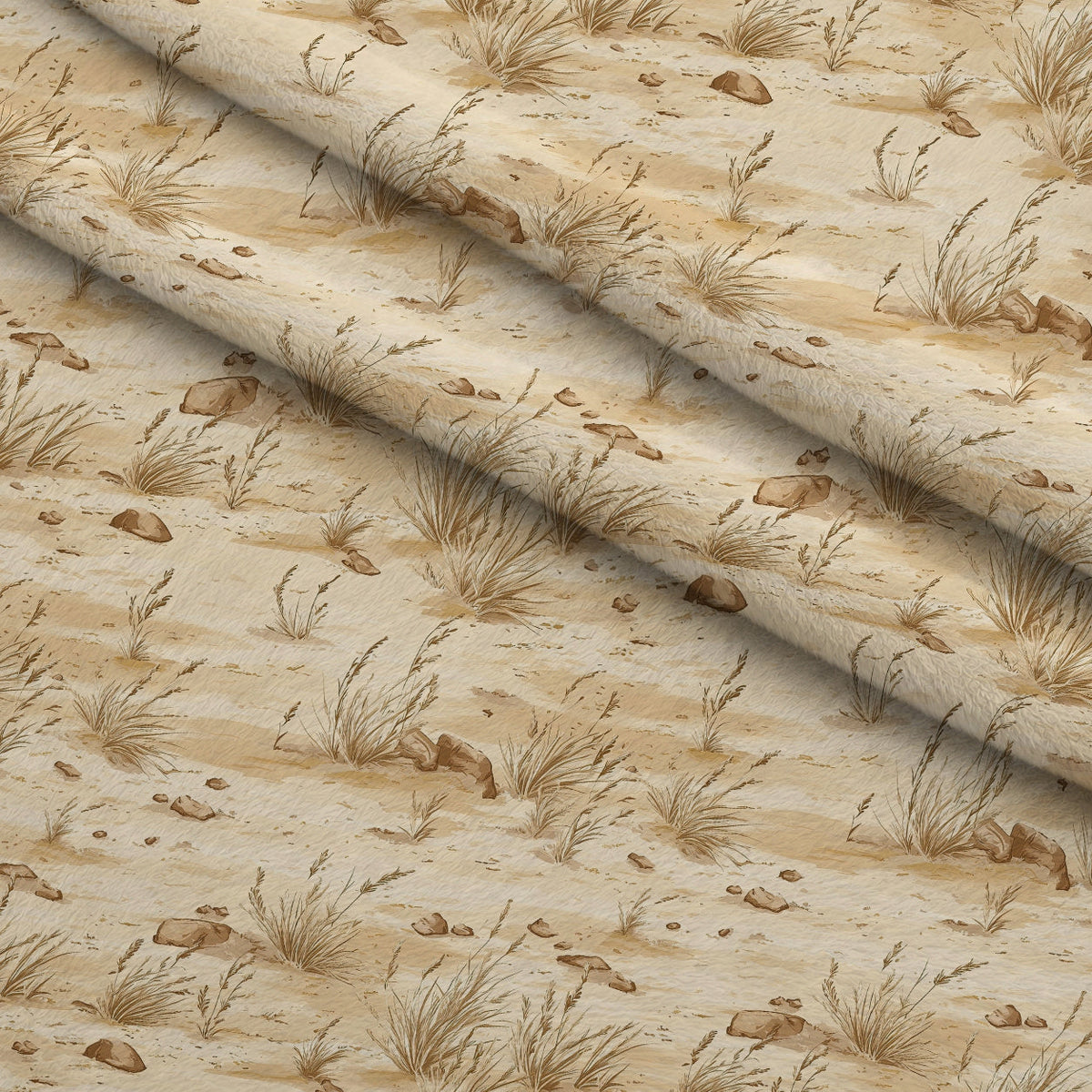 Dusty Trail Pattern 2 Fleece Fabric — fleece fabric folded close-up preview (mv-fleece-v1:lying)