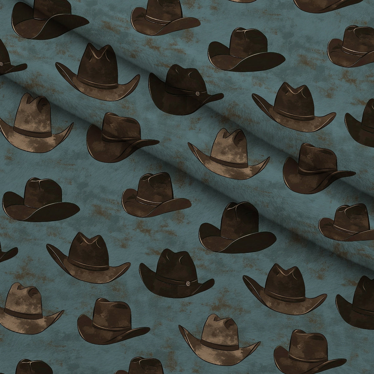 Dusty Trail Pattern 59 Fleece Fabric — fleece fabric folded close-up preview (mv-fleece-v1:lying)