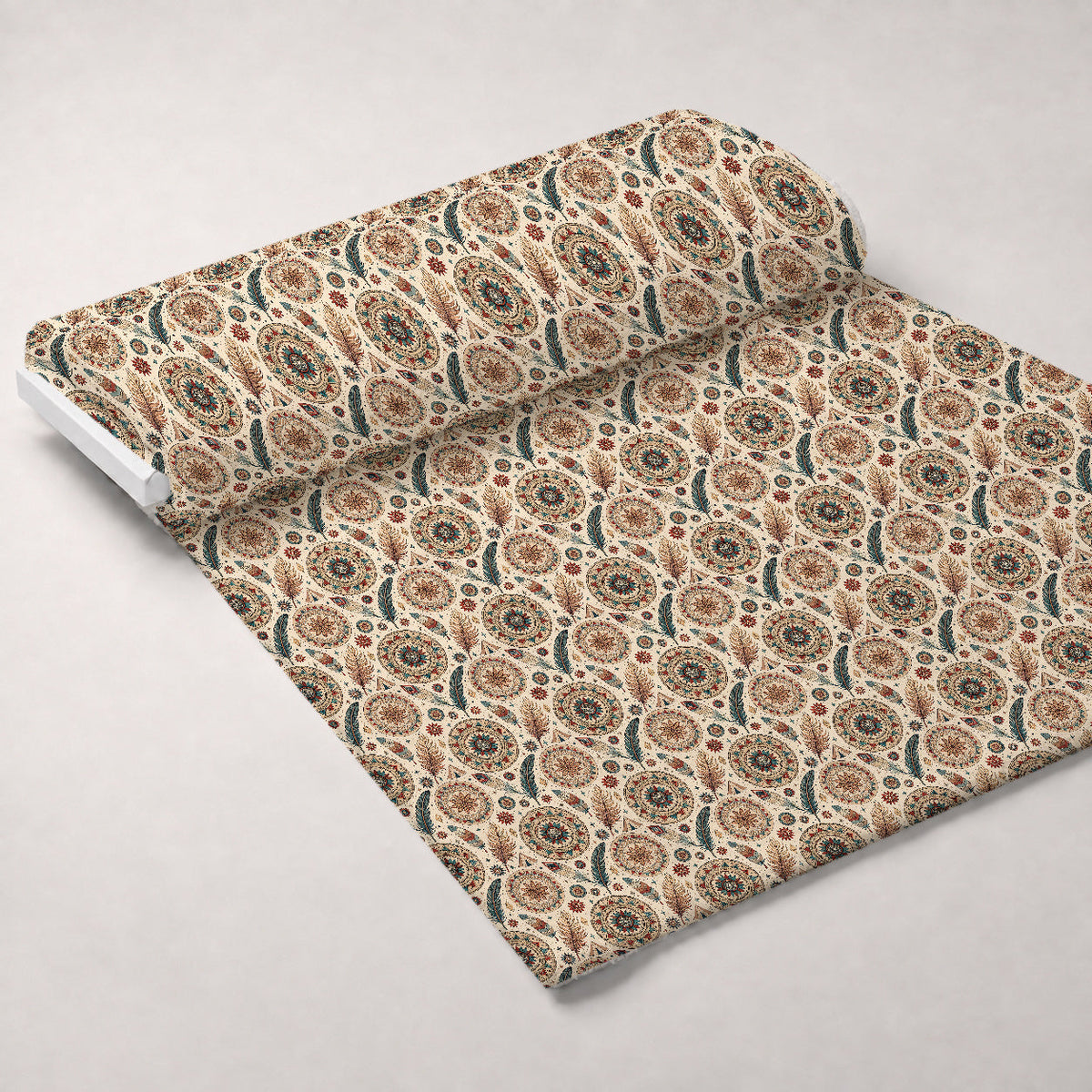 Earthen Plumes Pattern 10 Fleece Fabric — fleece fabric unrolled bolt preview (mv-fleece-v1:bolt)