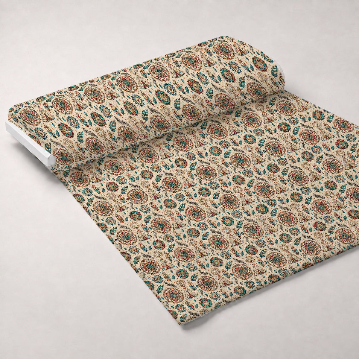 Earthen Plumes Pattern 5 Fleece Fabric — fleece fabric unrolled bolt preview (mv-fleece-v1:bolt)
