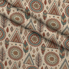 Earthen Plumes Pattern 9 Fleece Fabric — fleece fabric folded close-up preview (mv-fleece-v1:lying)