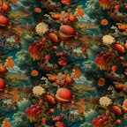 Eden Harvest Pattern 1 Fleece Fabric — fleece fabric folded close-up preview (mv-fleece-v1:lying)