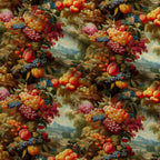 Eden Harvest Pattern 2 Fleece Fabric — fleece fabric folded close-up preview (mv-fleece-v1:lying)