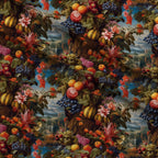 Eden Harvest Pattern 7 Fleece Fabric — fleece fabric folded close-up preview (mv-fleece-v1:lying)