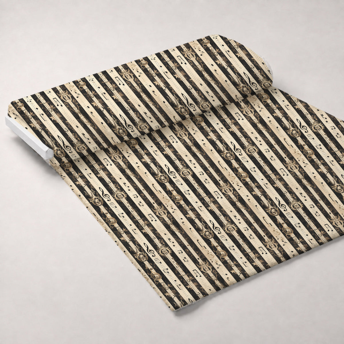 Elegant Music Fleece Fabric — fleece fabric unrolled bolt preview (mv-fleece-v1:bolt)