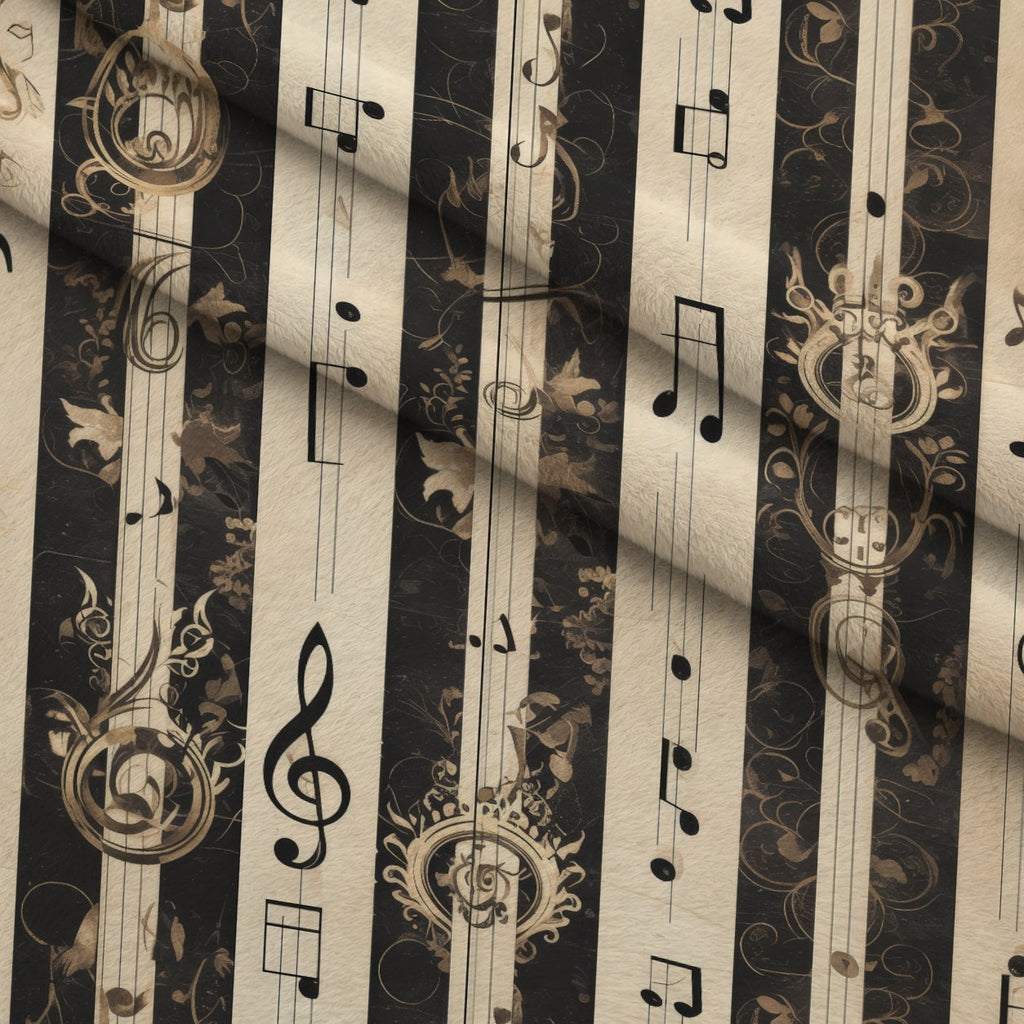 Elegant Music Fleece Fabric — fleece fabric folded close-up preview (mv-fleece-v1:lying)
