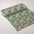 Emerald Blush Blooms Pattern 2 Fleece Fabric — fleece fabric unrolled bolt preview (mv-fleece-v1:bolt)