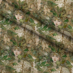 Enchanted Woodland Pattern 2 Fleece Fabric — fleece fabric folded close-up preview (mv-fleece-v1:lying)