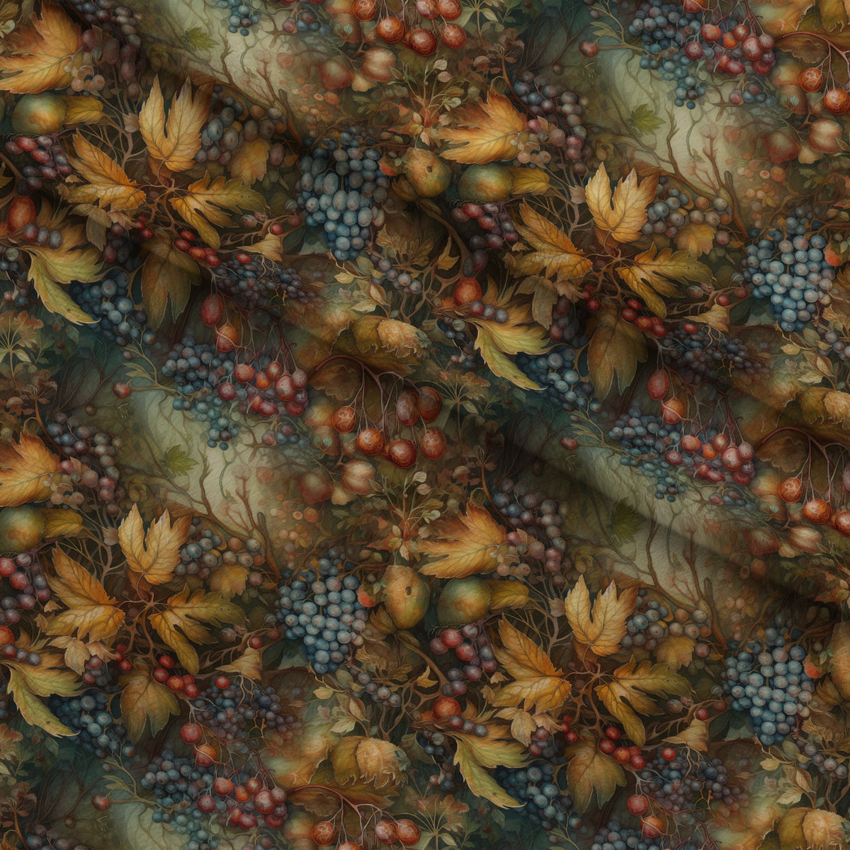 Enchanted Woodland Pattern 6 Fleece Fabric — fleece fabric folded close-up preview (mv-fleece-v1:lying)