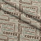 Espresso Lettering Pattern 11 Fleece Fabric — fleece fabric folded close-up preview (mv-fleece-v1:lying)