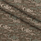 Espresso Lettering Pattern 14 Fleece Fabric — fleece fabric folded close-up preview (mv-fleece-v1:lying)