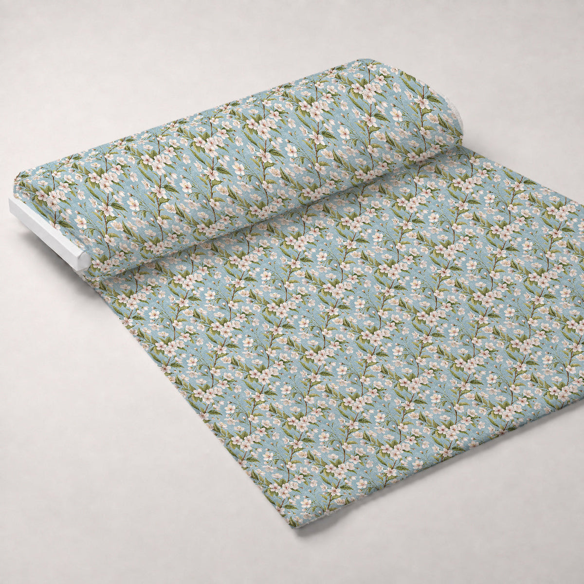 Etched Garden Toile Pattern 5 Fleece Fabric — fleece fabric unrolled bolt preview (mv-fleece-v1:bolt)