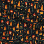 Evergreen Campfire Nights Pattern 12 Fleece Fabric — fleece fabric folded close-up preview (mv-fleece-v1:lying)