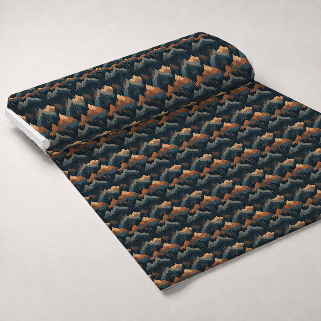 Evergreen Campfire Nights Pattern 9 Fleece Fabric — fleece fabric unrolled bolt preview (mv-fleece-v1:bolt)