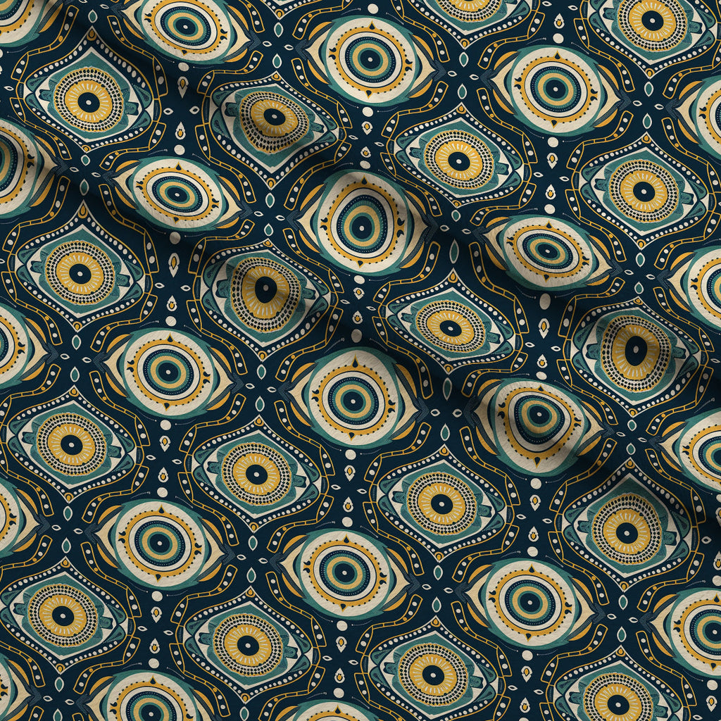 Evil Eye Pattern 3 Fleece Fabric — fleece fabric folded close-up preview (mv-fleece-v1:lying)