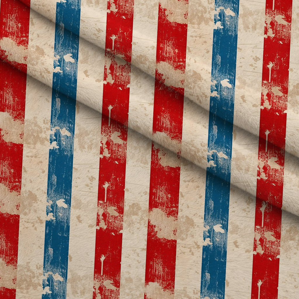 Faded Americana Pattern 14 Fleece Fabric — fleece fabric folded close-up preview (mv-fleece-v1:lying)