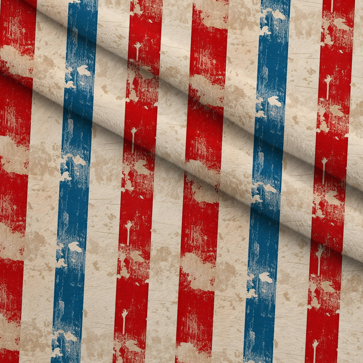 Faded Americana Pattern 14 Fleece Fabric — fleece fabric folded close-up preview (mv-fleece-v1:lying)