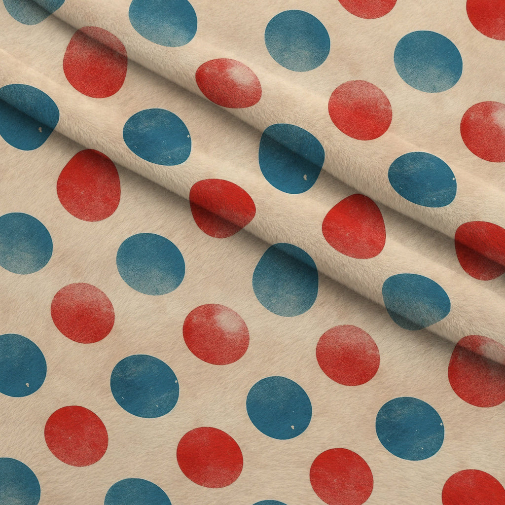 Faded Americana Pattern 8 Fleece Fabric — fleece fabric folded close-up preview (mv-fleece-v1:lying)
