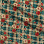 Faded Farmhouse Blooms Pattern 10 Fleece Fabric — fleece fabric folded close-up preview (mv-fleece-v1:lying)