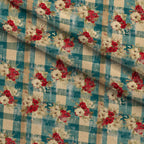 Faded Farmhouse Blooms Pattern 15 Fleece Fabric — fleece fabric folded close-up preview (mv-fleece-v1:lying)