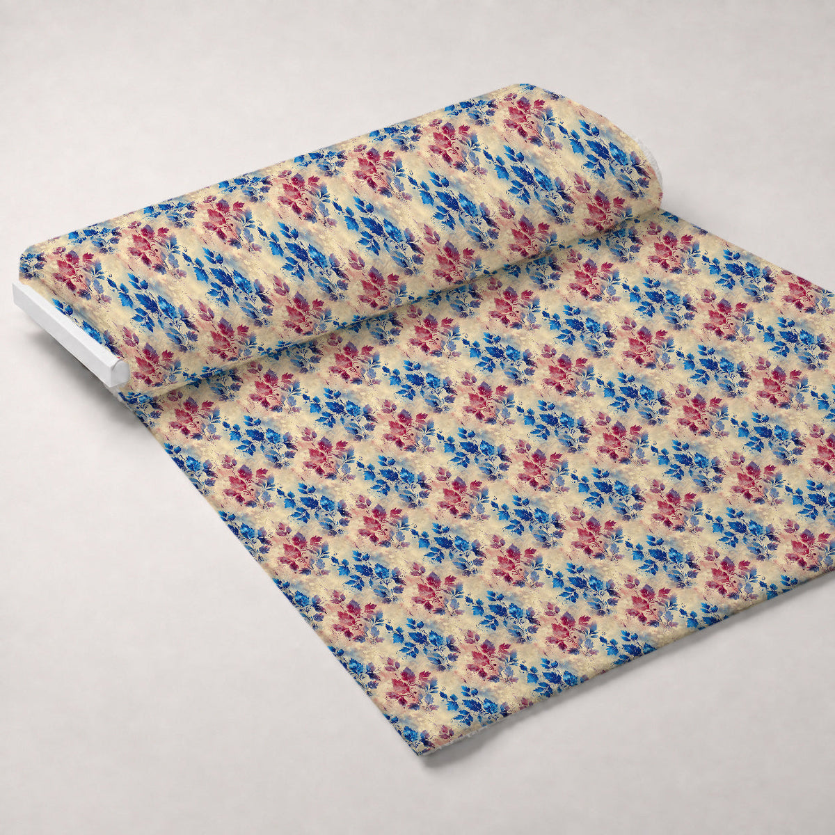 Faded Foliage Pattern 1 Fleece Fabric — fleece fabric unrolled bolt preview (mv-fleece-v1:bolt)